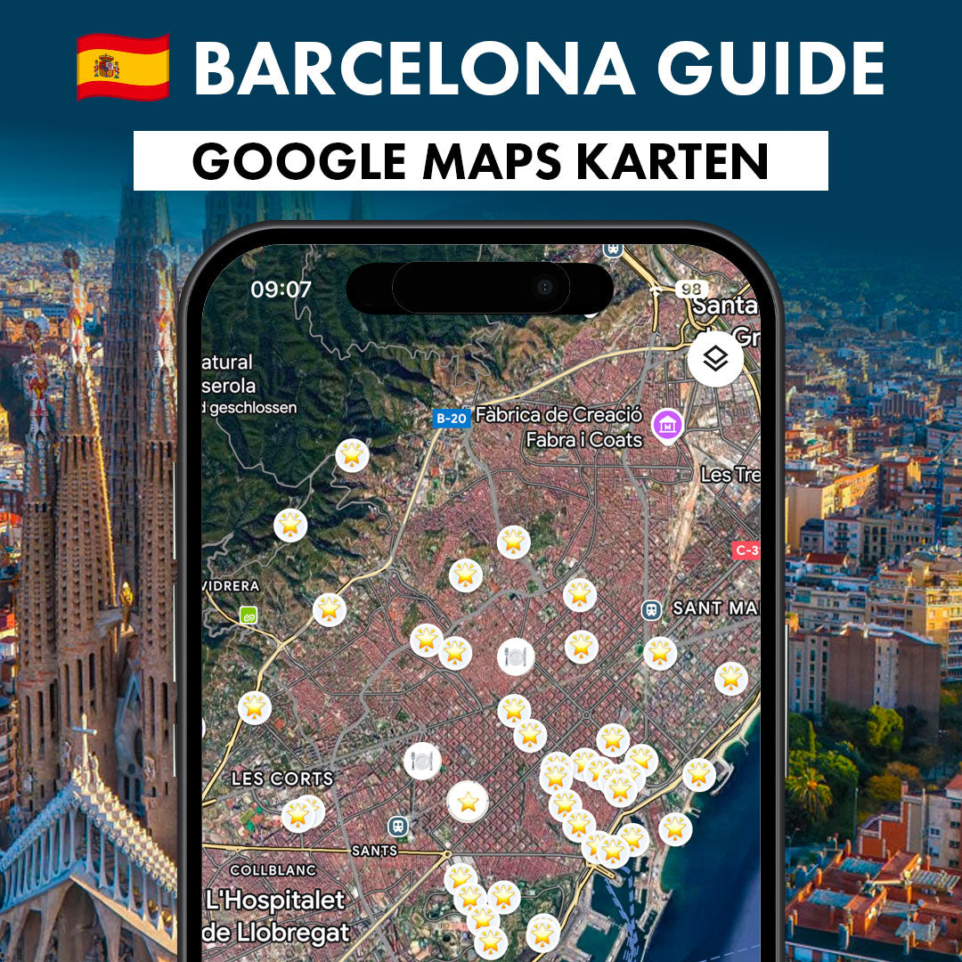 Barcelona Sehenswürdigkeiten Karte – 100+ Highlights & Restaurants in Google Maps