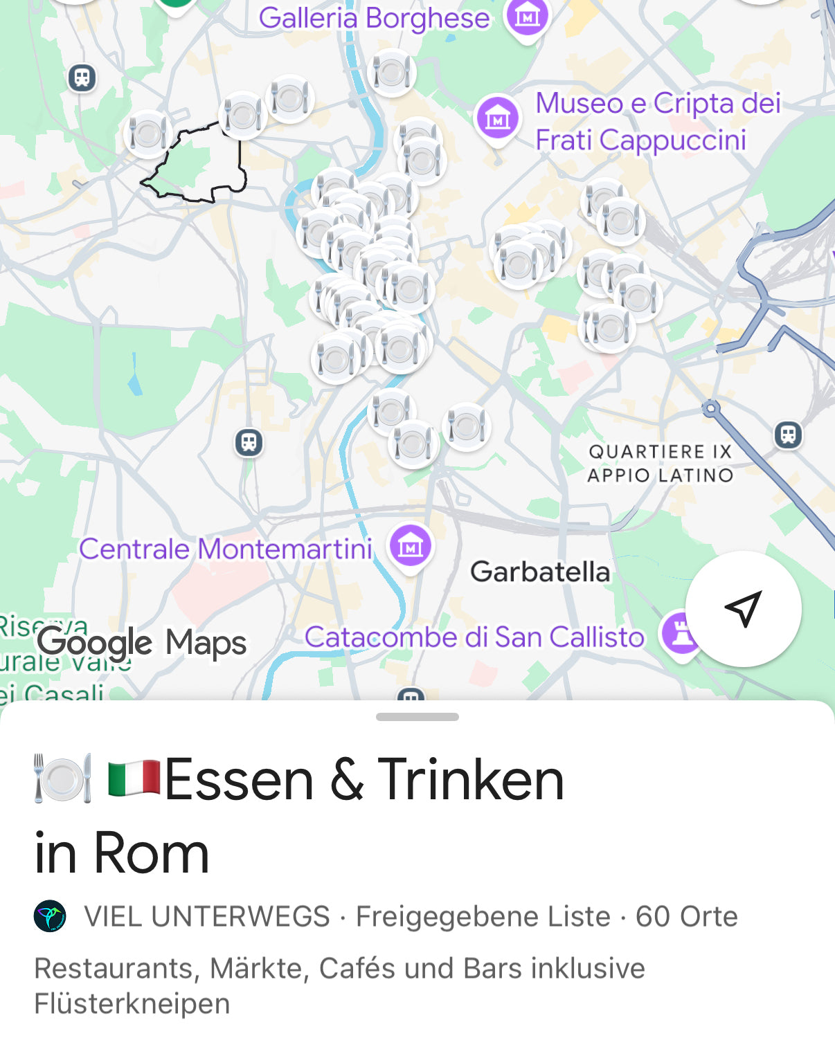 Rom Sehenswürdigkeiten Karte – 100+ Highlights in Google Maps mit 1 Klick