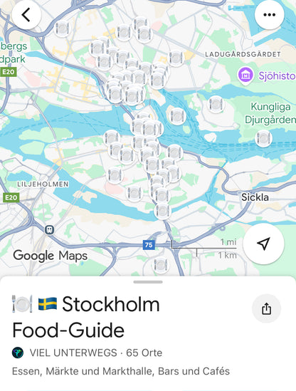 Stockholm Sehenswürdigkeiten Karte – 100+ Highlights in Google Maps mit 1 Klick