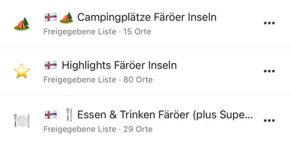 Färöer Inseln Guide: Google Maps Karte (App) mit Sehenswürdigkeiten, Essen, Campingplätze