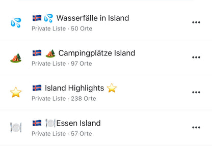 Island Guide: Google Maps Karte (App) mit Sehenswürdigkeiten, Essen, Campingplätze