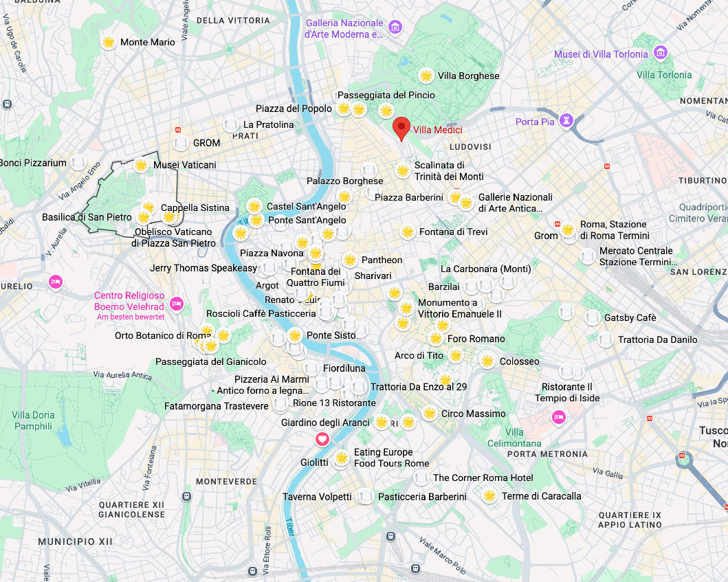 Rom Sehenswürdigkeiten Karte – 100+ Highlights in Google Maps mit 1 Klick